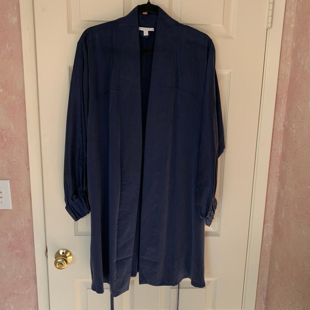 Lunya Washable Silk Robe MSRP $298 | Navy Blue | Size XS/S - Picture 3 of 10
